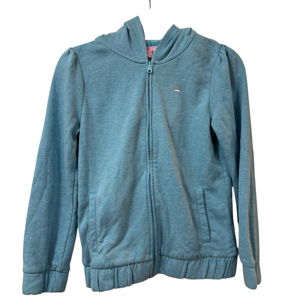 Juicy byJuicy Couture zip-up hoodie blue girls XL (16) Y2K bling